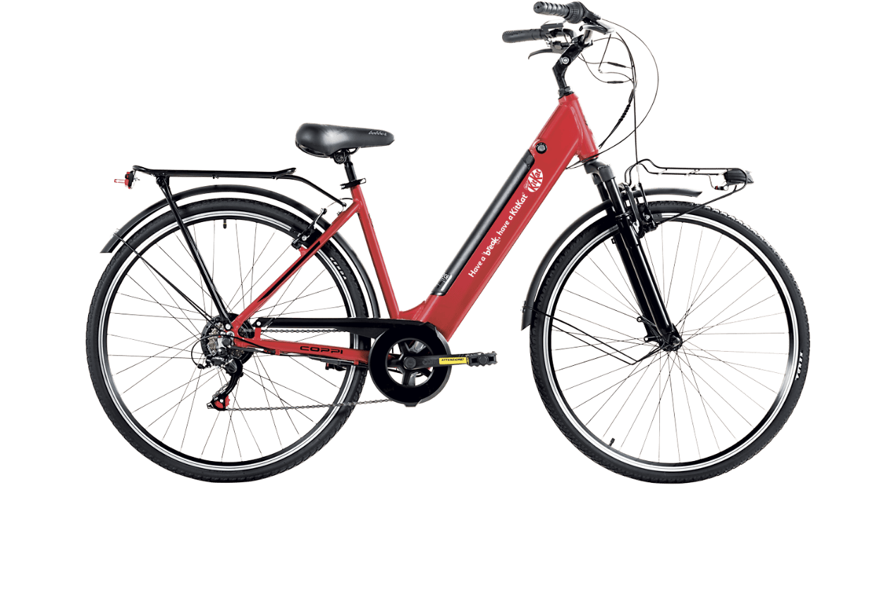 e-bike brandizzata Kitkat