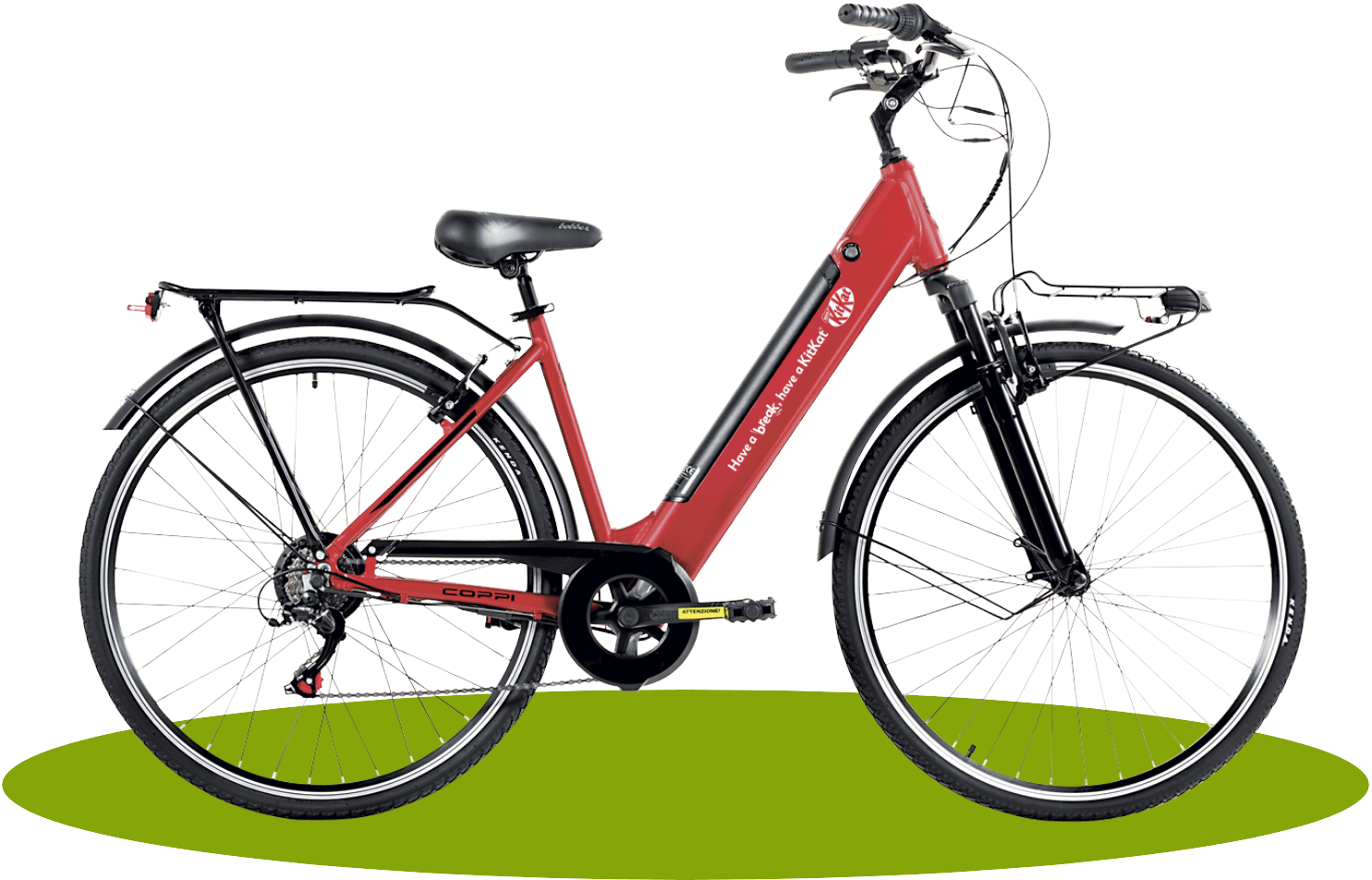 e-bike brandizzata Kitkat