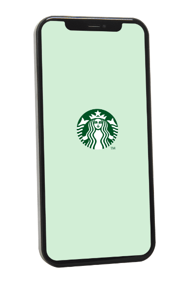 smartphone con logo Starbucks