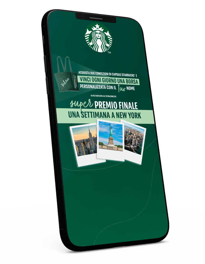 smartphone con logo starbucks